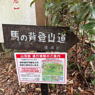 馬の背登山道へ