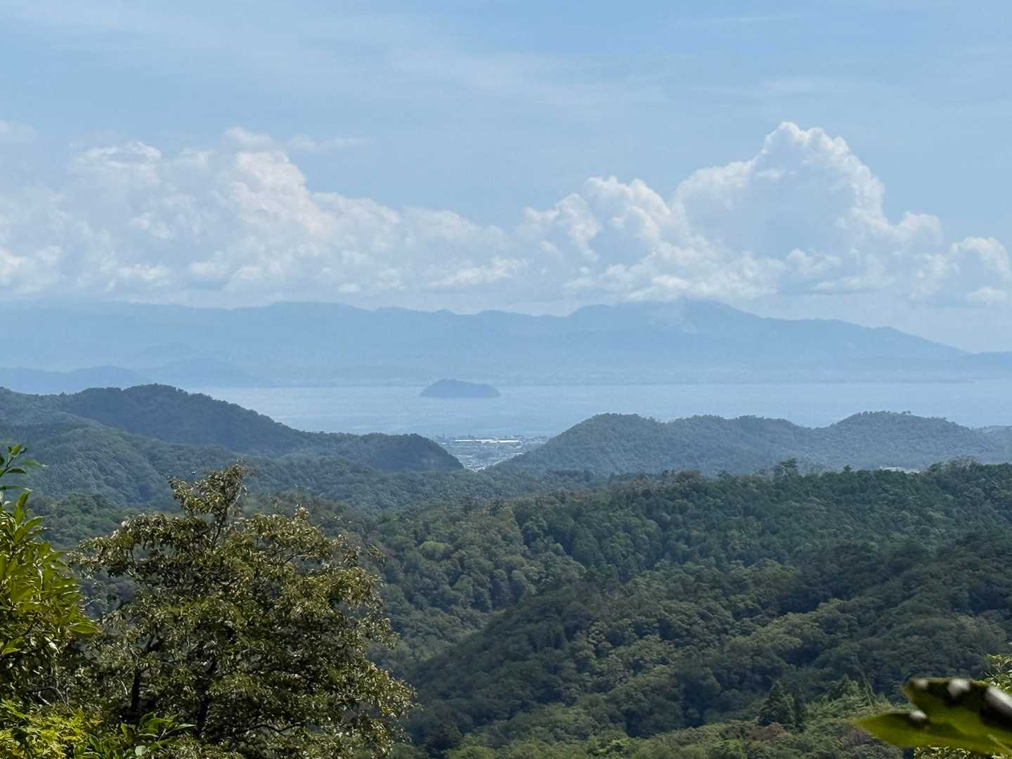 途中
琵琶湖の眺め