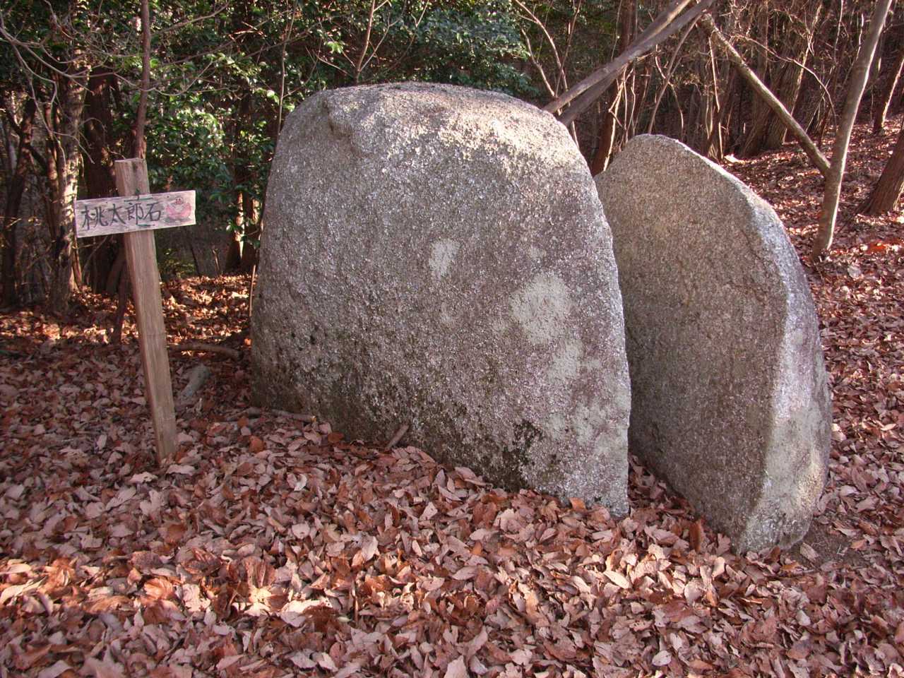 桃太郎石。

桃太郎が生まれ出た桃に形が似ているから？