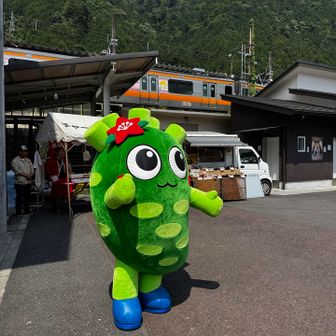奥多摩町イメージキャラクター・わさぴー。
