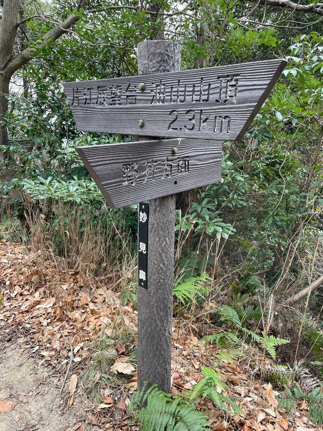片江展望台との分岐↔️
片江展望台は福岡人で知らない人は居ないでしょう😉