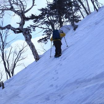 トラバース位置高すぎて苦労させてしまった😂