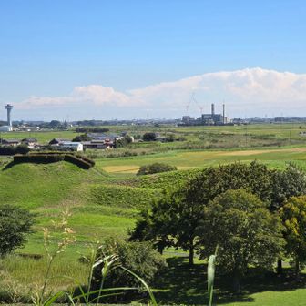 稲荷山古墳
遠くの行田タワーもゴミ焼き場もよく見える。