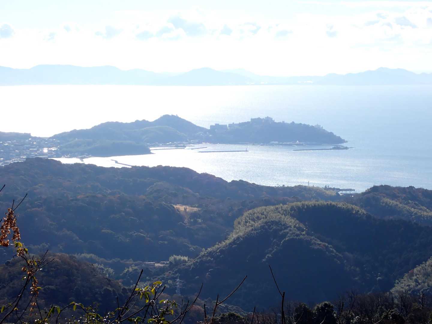 西浦半島、松島突堤良く見えて
ます👀