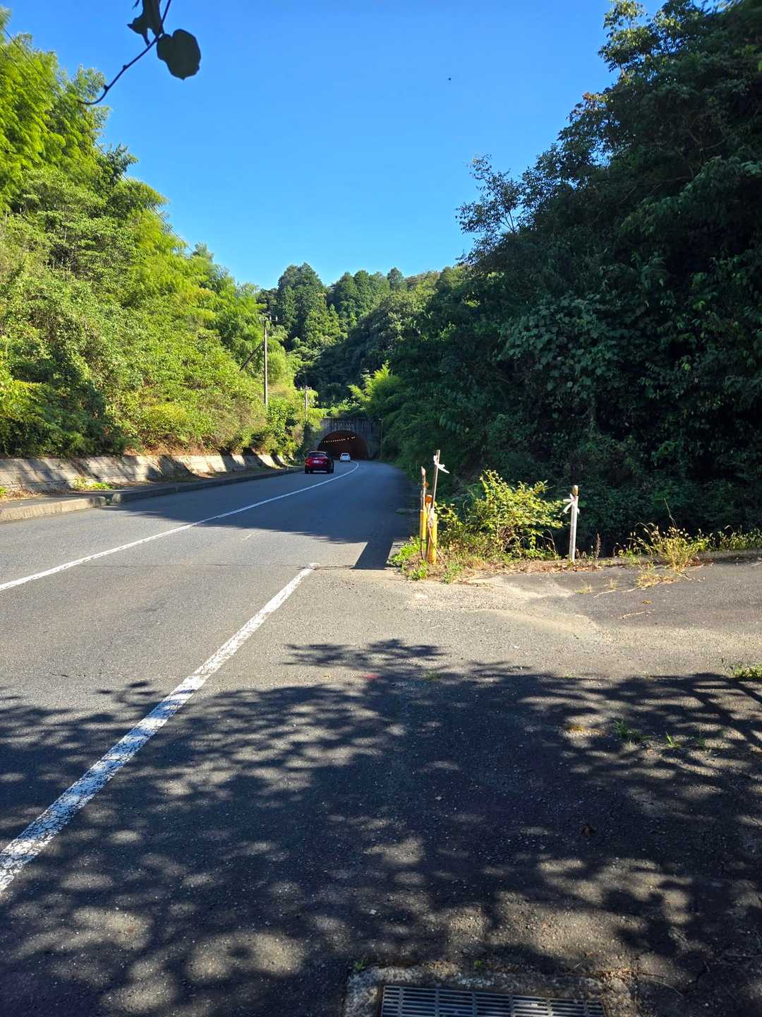 平田バイパスのトンネル近くが登山口。