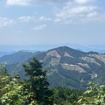 正面にみえるのは、今淵ヶ岳と思われます。高賀三山は、高賀山、瓢ヶ岳、今淵ヶ岳の3つだそうです。