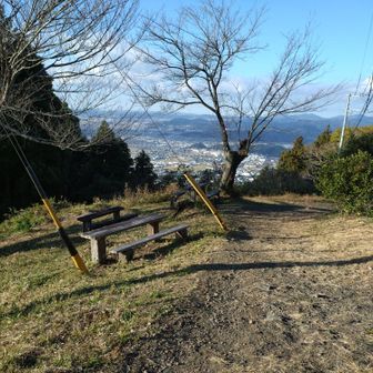 僅かに眺望あり。ベンチやテーブルが沢山✨️