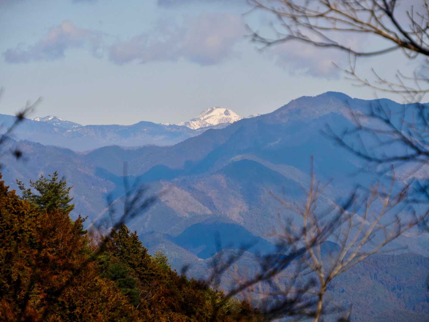 日光白根山が見えました