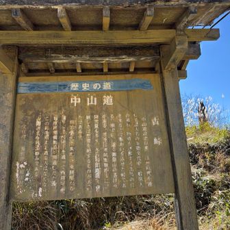 和田峠駐車場🅿️から出発
すぐに古峠に到着🚶
和田峠旧中山道宿場町の中で最高地点なんですね😅