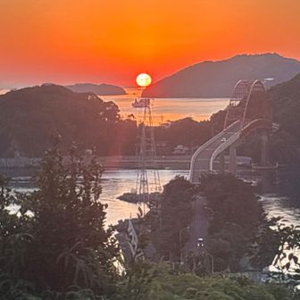 山頂近く　夕日の絶景🌇