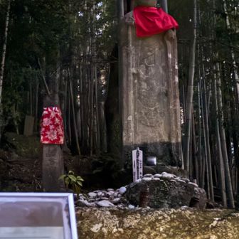 鉄砲で撃たれたお地蔵さんらしい😱、まだ調べていない、宿題です💦