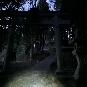 夜の丹生神社は初めて。

この辺でガーミンのバッテリー切れて、ライトの充電もなくなりかけ弱くし🔦、元々わかりにくい丹生山系でロストしまくふ、。