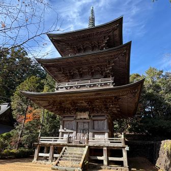 三重塔も立派で見応えがあります