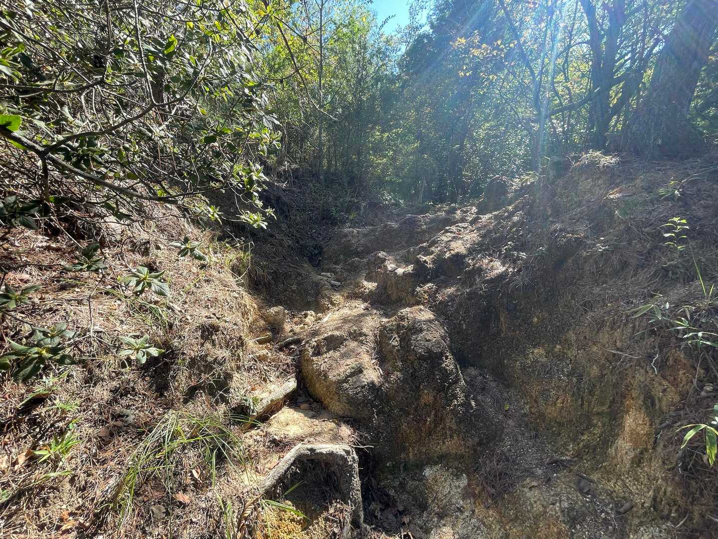 花崗岩が風化している
昔は水晶なども採掘できる鉱山だったらしい