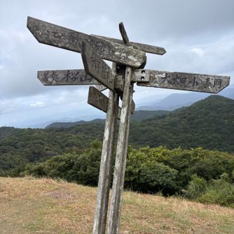 これには　どっちが下山道か書いてなくて最初　迷った。　結局　こっちじゃなく、めっちゃ滑りそうな鳥居前が下山道でした。