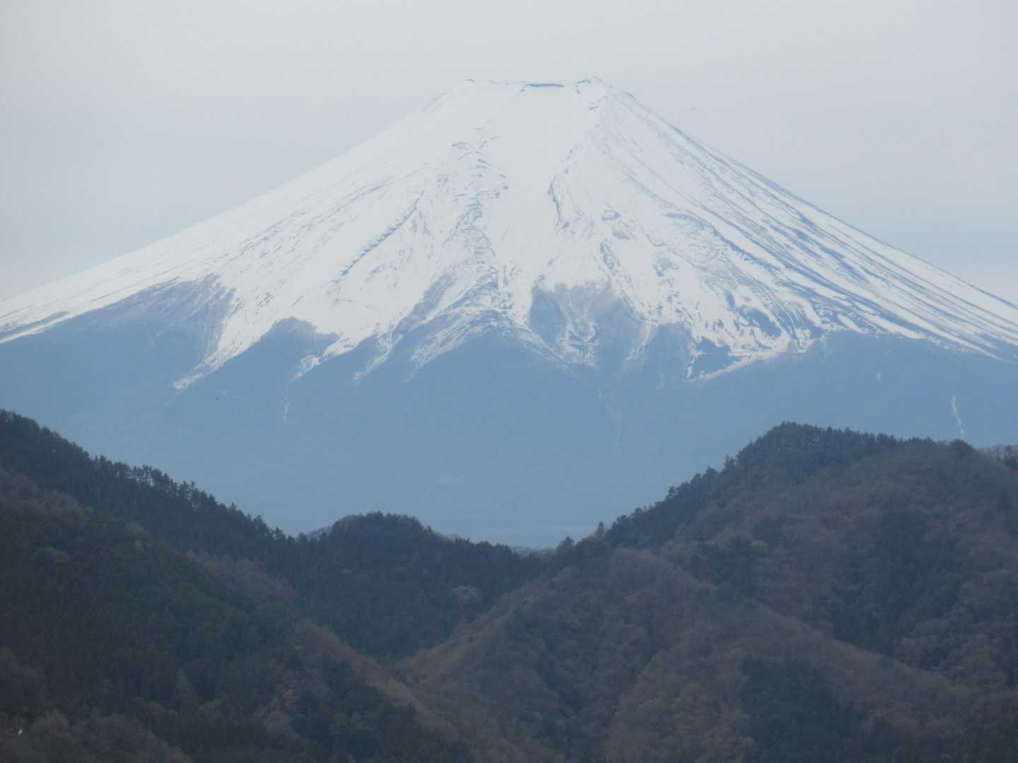 上真木バス停-大神社-お伊勢山-花咲山登山口-花咲山-叉平 縦走コースの写真