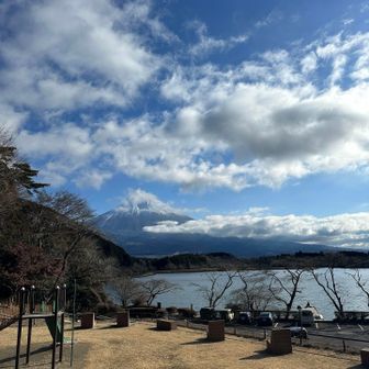 富士下山　富士山見えてきたね