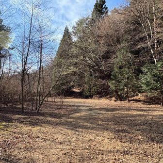 東入川堰堤広場に到着