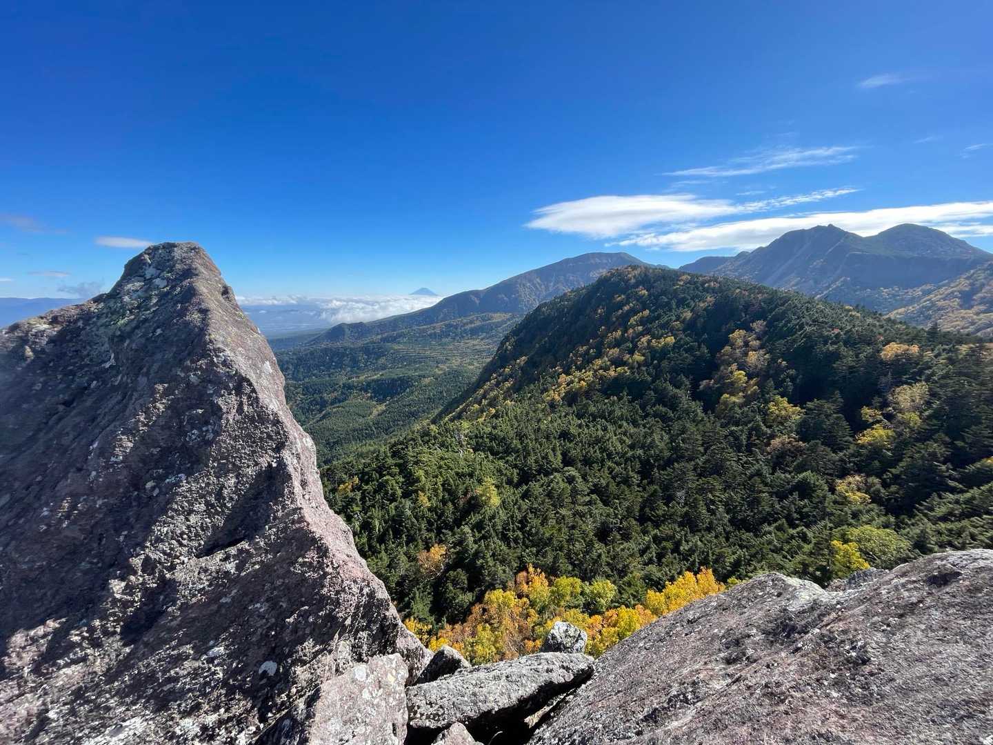 　　　　　🗻　硫黄岳　天狗岳
ニュウのピーク　　稲子岳