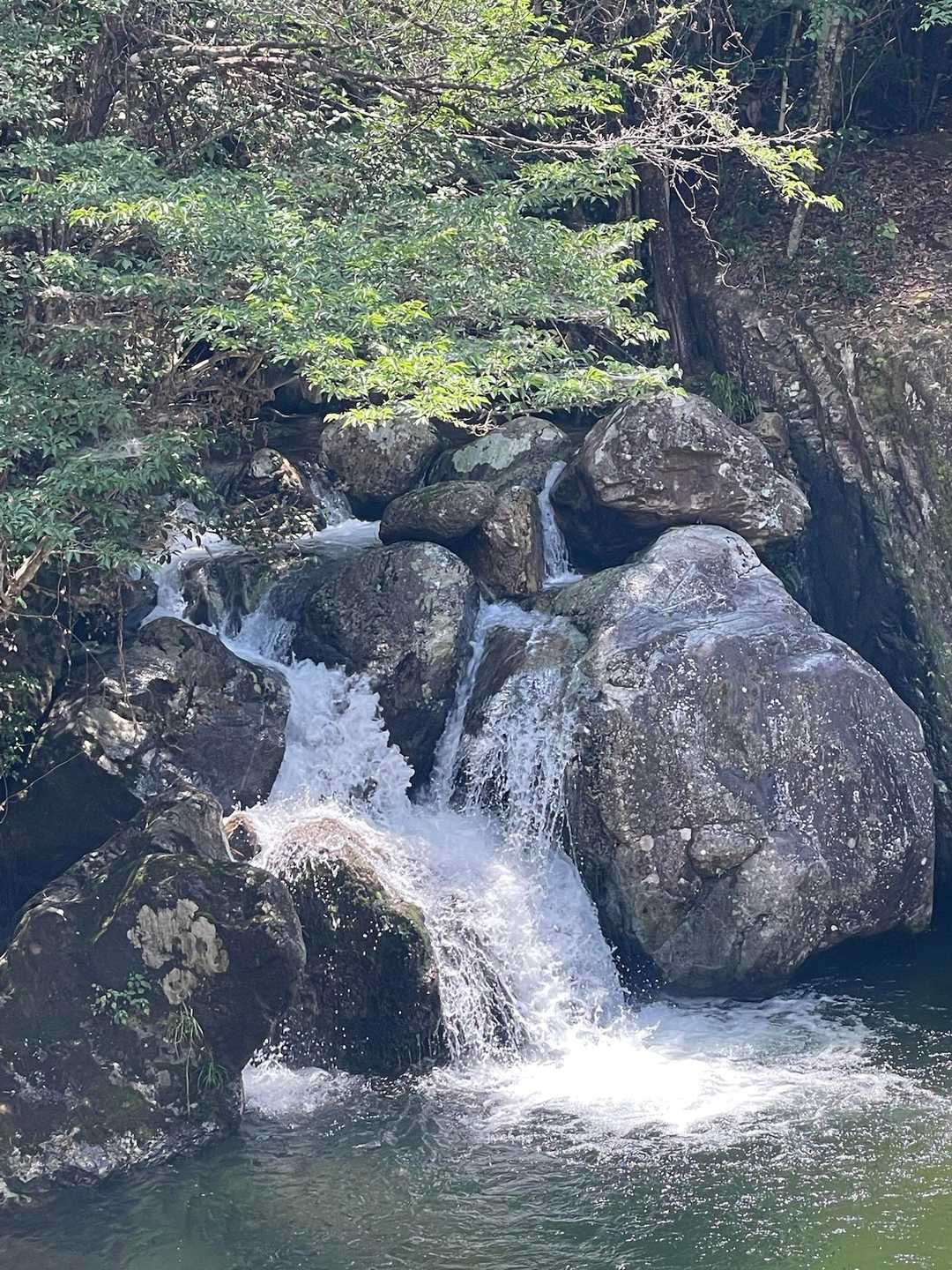 暑さとは真逆の涼しげな滝