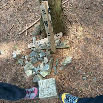 かなり迷って
三角点🔺発見