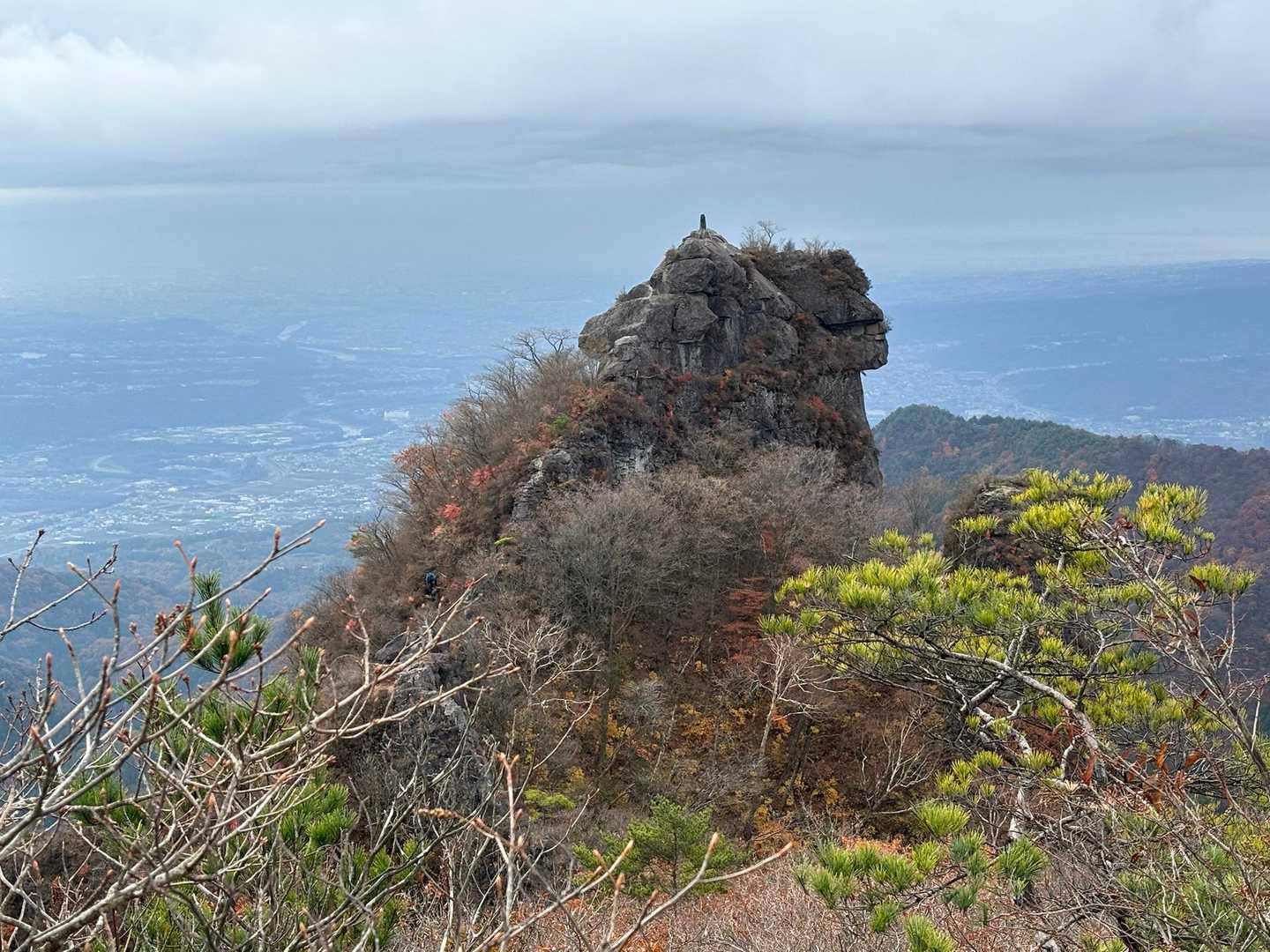 合流地点から獅子岩🪨