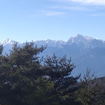天の河原から、甲斐駒、北岳。