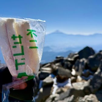 富士山バックに不二サンド🥪しかし節分なので恵方巻きにすべきだったと登ってから気がつく😂