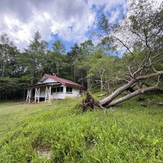 基点の避難小屋までワンピッチ