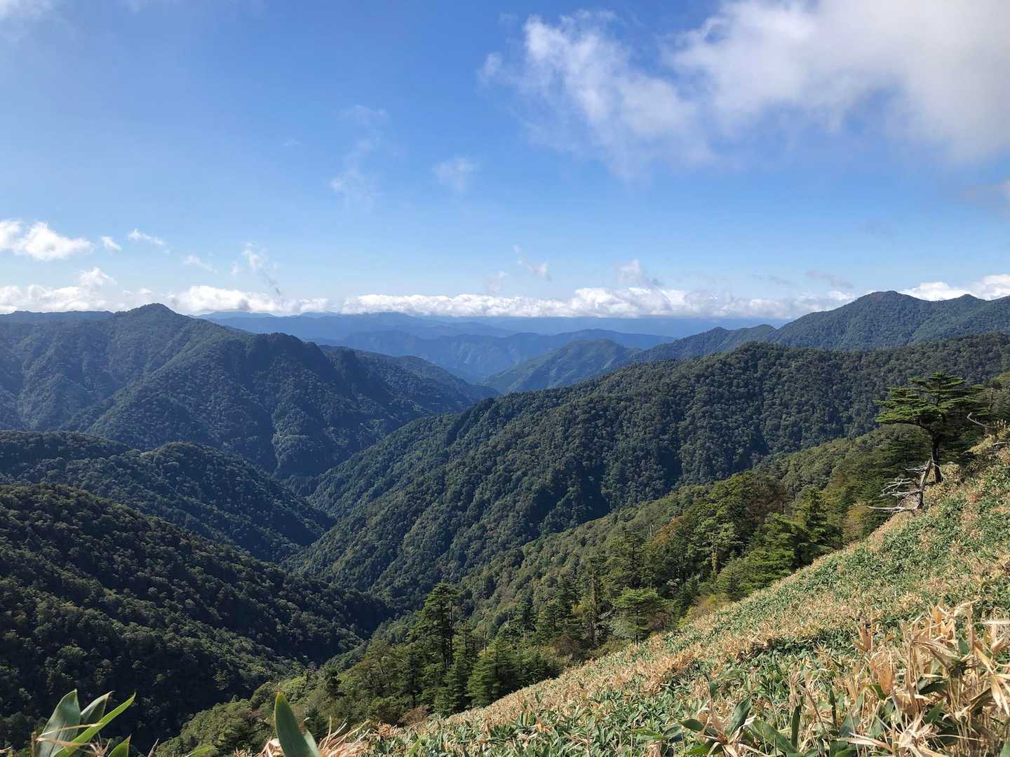 反対側は普通に良い天気