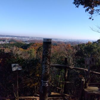 ピーク②大六天、絶景✨筑波山が見えると案内が⋯見えない。霞んできましたね😅