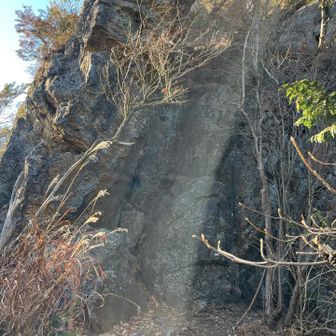 この鎖場で振り子の様にぶら下がりました。