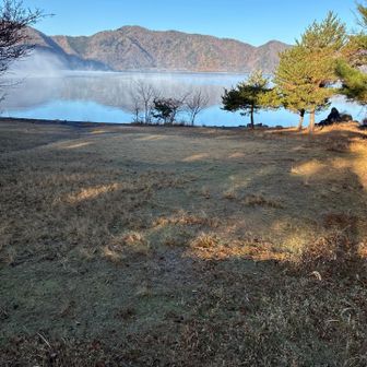 本栖湖の朝もや、素敵💓💓💓💓