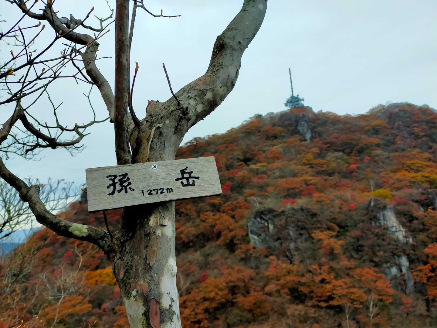 登頂♪
正面はこれから向かう二ツ岳(雄岳)