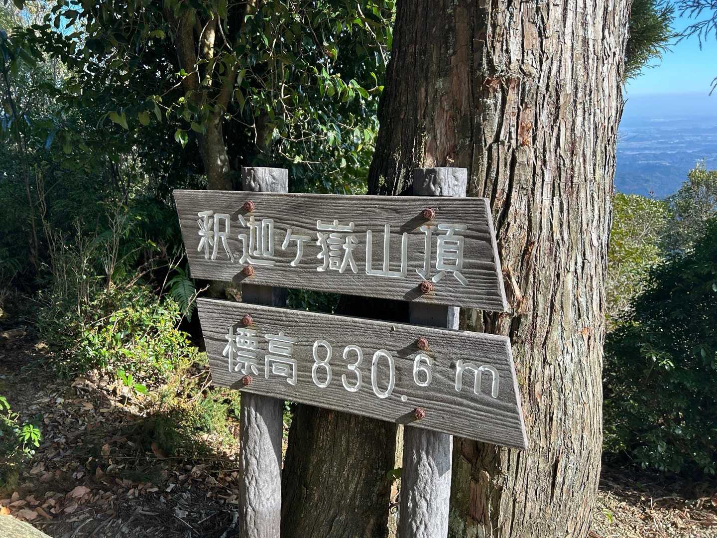 風のひろば-作業小屋跡-矢筈岳-釋迦ヶ岳-釈迦ヶ岳登山口 縦走コースの写真