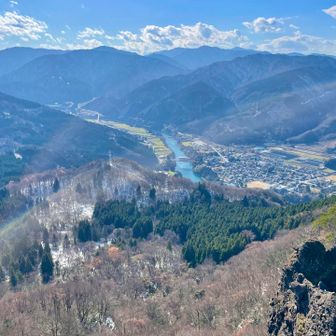 獅子ヶ鼻岩も雪が有るので注意⚠️
