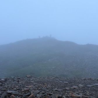 椹島下山に向けてスタート