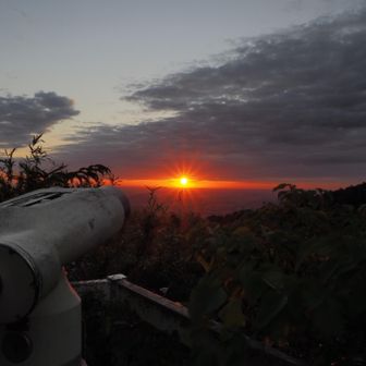 望遠鏡🔭✖️朝日🌅