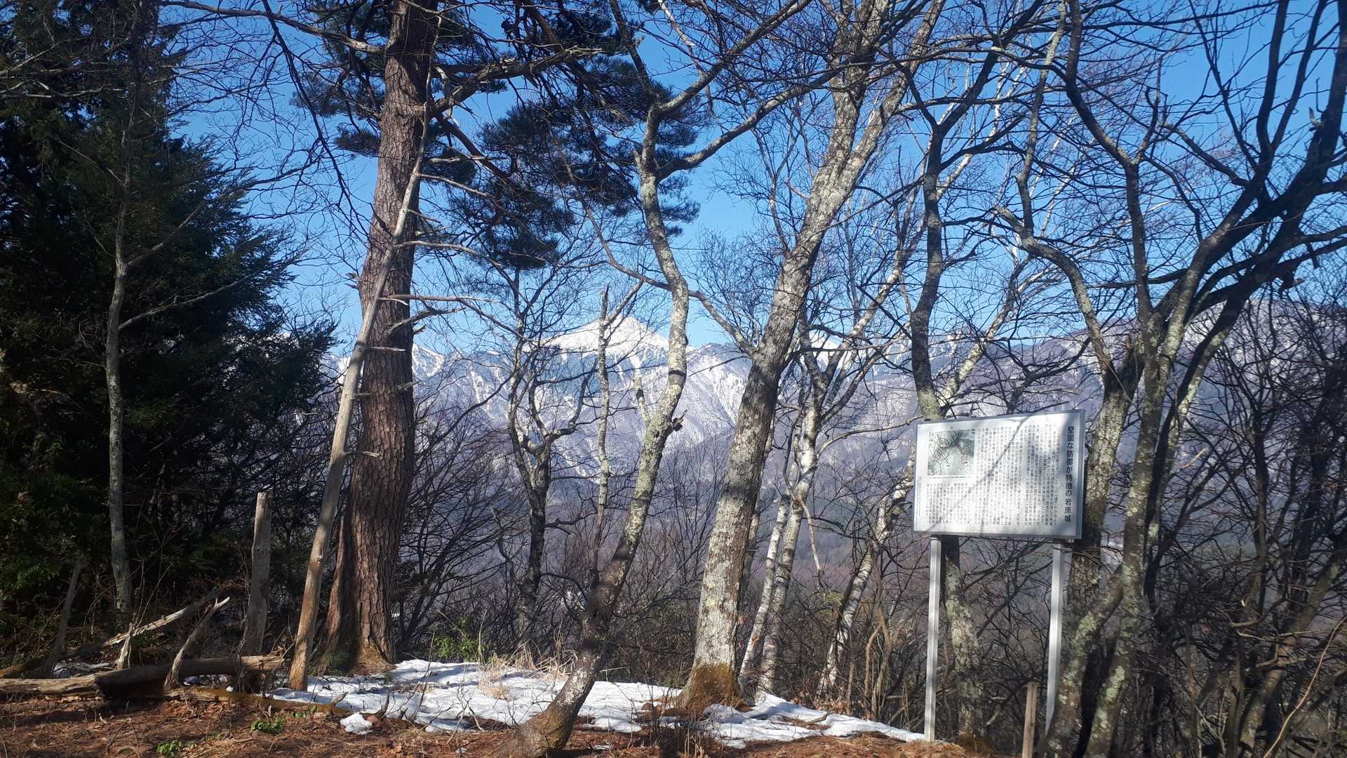 A peak at Jonendake through the trees.