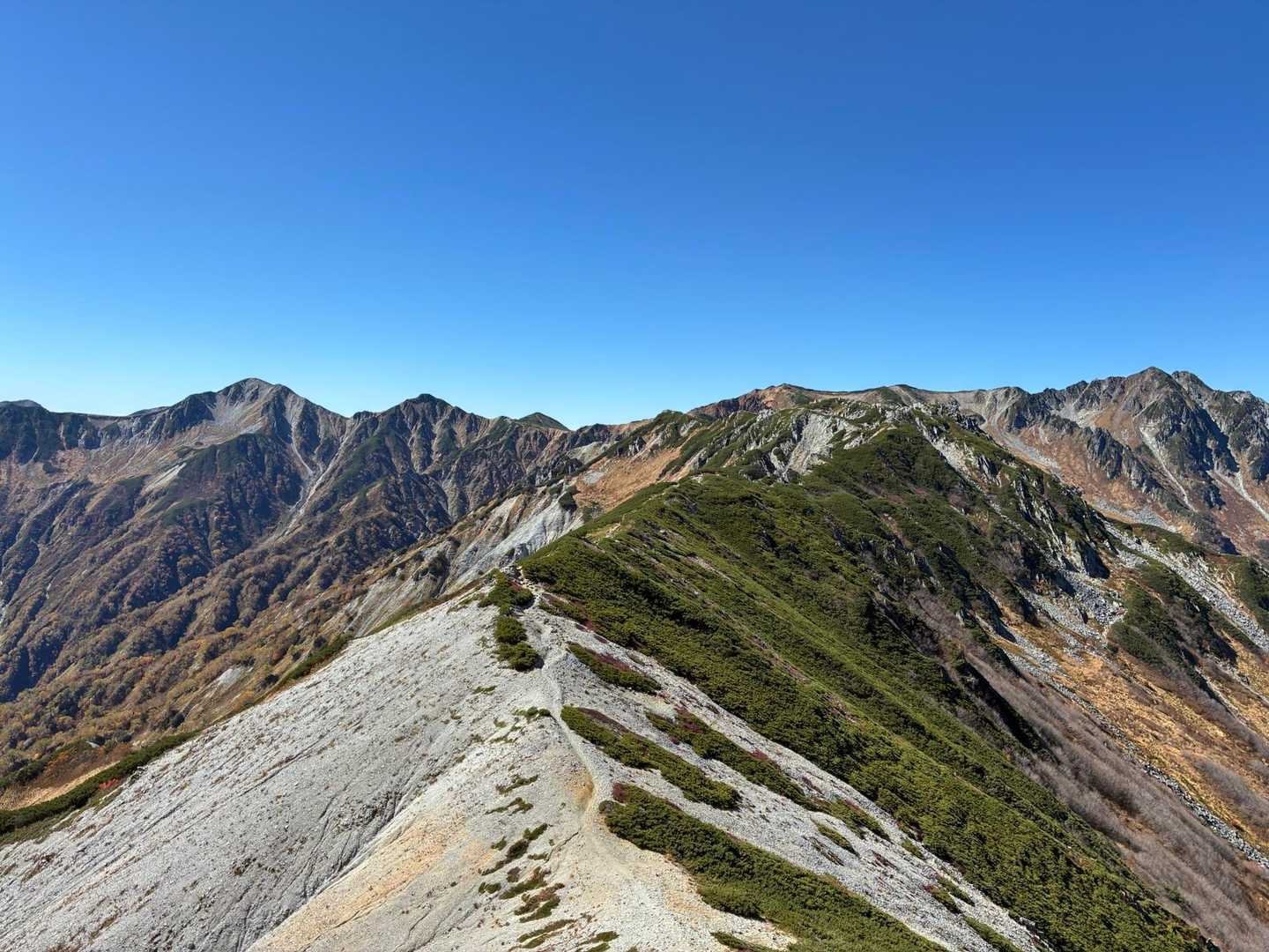 野口五郎岳-東沢乗越 縦走コースの写真