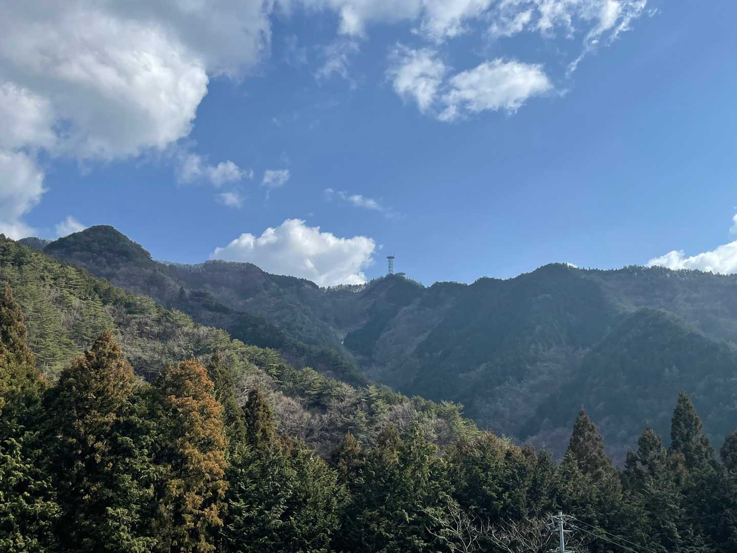 真ん中に通り過ぎた鉄塔が🗼