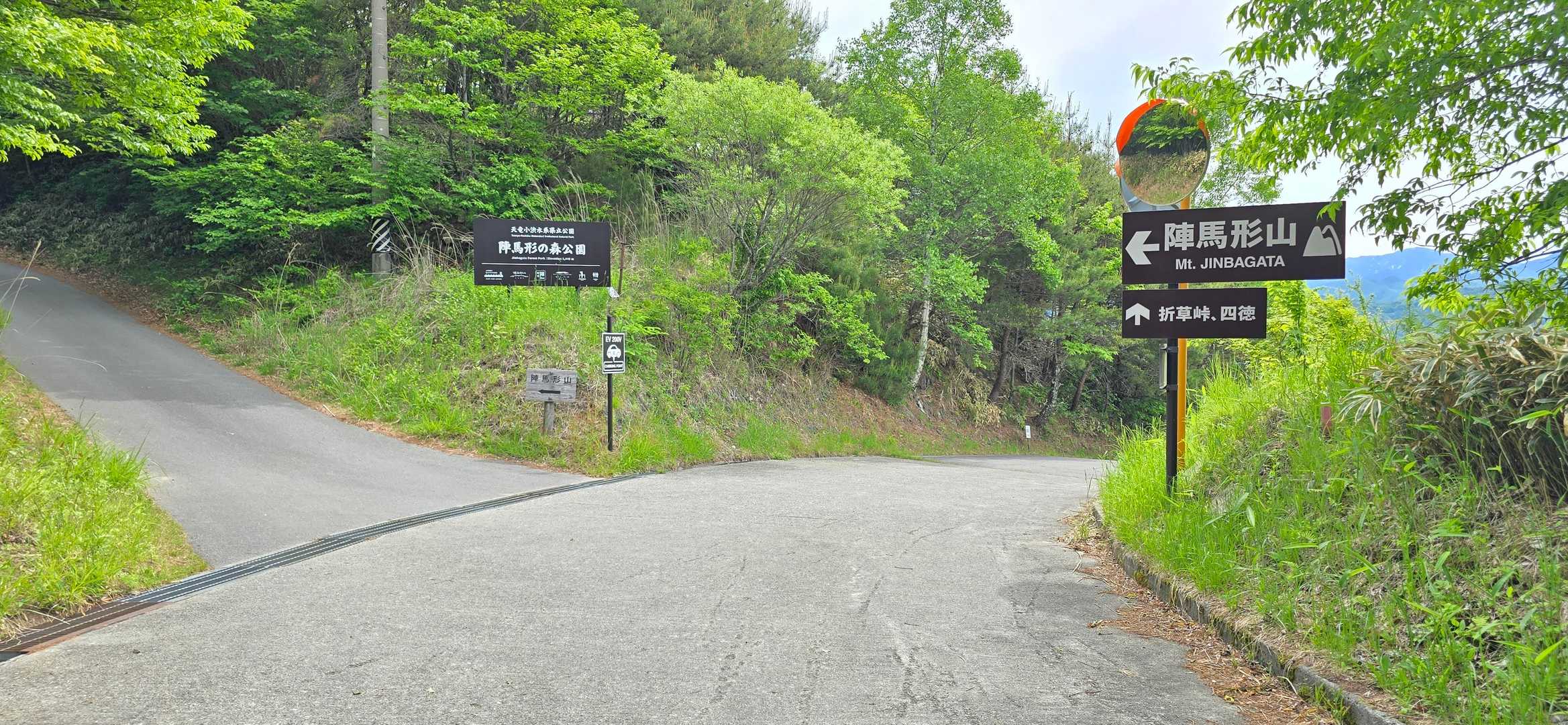 長く緩やかな登山道。何度かロードを横切り、そして最後のロード

実は車で来れちゃうんです。キャンプ場があるからねー🏕️