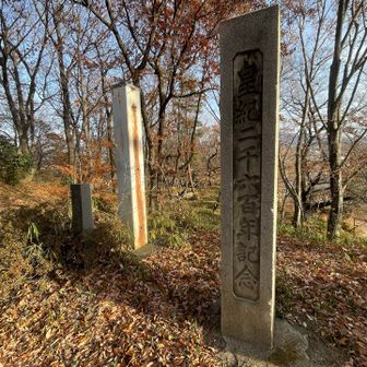 皇紀二千六百年記念と村制施行百年記念の碑🙄