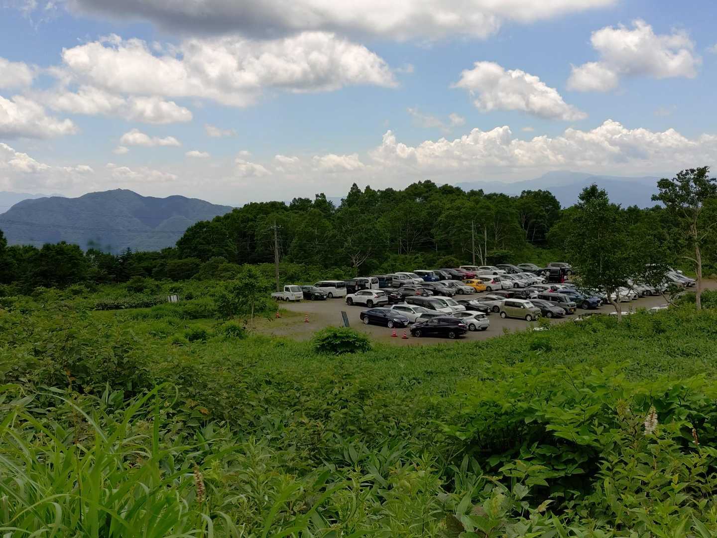 駐車場はまだそれなりに停まってます。