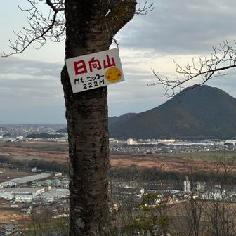 ニッコーさん登頂。向こうに近江富士