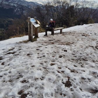 今日2度目の遭遇の信ちゃんは山頂で待っていてくれた。
下山は山菜の話しながら一緒しました。