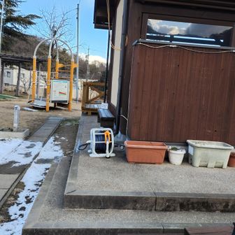 駐車場到着。ここでストックを洗わさせて頂きました。