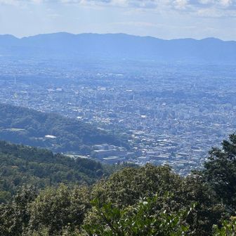 きもちいいー、京都が一望