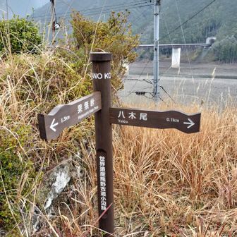 熊野古道 小辺路 八木尾バス停のところから上がります。