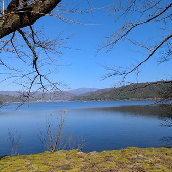 下山したら、目の前が余呉湖